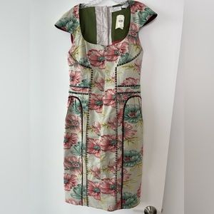 Byron Lars Beauty Mark garden brocade dress size 10. New with tags.